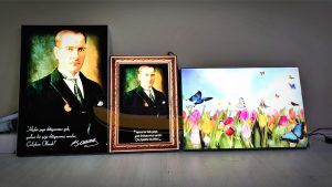 Atatürk ışıklı çerçeve